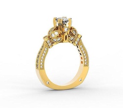 Theorie Ring Diamant Schmuck Platin Luxus Juwel Navigation Silber Mode Gold brillant Ringe 3d print model - Mito3D