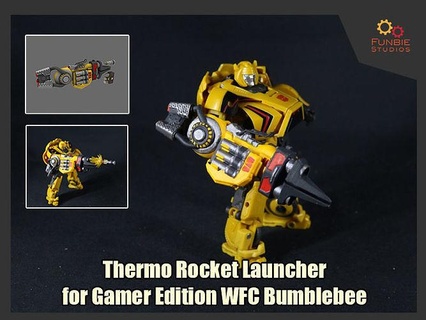 thermo rocket launcher transformers gamer edition bumblebee addon games toys 3d print model - Mito3D
