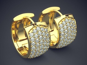 spessore lussuose orecchini di diamanti gioielli oro gioiello anello anelli matrimonio fidanzamento diamante brillante cad gemma disco platino stampabile argento dettaglio il design gli 3d print model - Mito3D