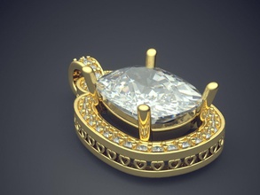 spessore ciondolo collana enorme perla 554 gioielli oro gioiello anello anelli matrimonio di fidanzamento diamante brillante cad gemma disco platino stampabile argento dettaglio il design 3d print model - Mito3D