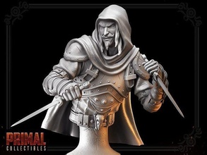 thief - balthazar wade bust masters dungeons quest rpg heroquest dungeonsanddragons hero enemy warrior miniature boadgame assassin bandit robber robbery murder games toys board 3d print model - Mito3D
