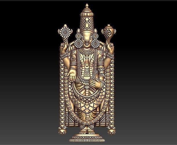 tirupathi Balaji sarkık perumal Vaikuntha Cidden ranganatha sudarshana çakra Vishnu sahasranama venkatachalapathy lakshmipati Venkateswara takı kolye 3D print model - Mito3D