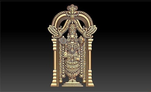 Thirupathi hängend Balaji Narayana Tirupati perumal venkateswara Anhänger vishnu Schmuck Hindu Silber Gold Venkatachalapathie Lakshmipati 3d print model - Mito3D