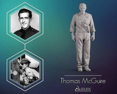 Thomas mcguire herman heykel Sanat Vesika adam heykeller Amerikan savaş ww2 hava kuvvetler 3d print model - Mito3D