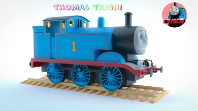 Thomas tren oyuncak demiryolu retro lokomotif araç metro çocuk eğlence plastik nostaljik Demiryolu motor vagon fırıncı navlun Ulaşım oyunlar oyuncaklar 3d print model - Mito3D