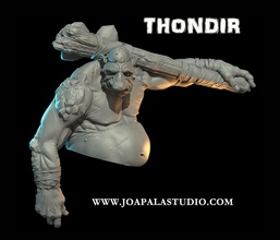 thondir bust troll fantasy games boardgames miniature painting toys board noai 3d print model - Mito3D