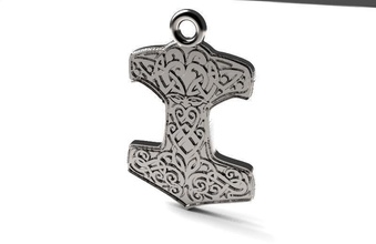thor hammer keychain jewelry keyring viking celtic medieval pendant marvel pendants 3d print model - Mito3D