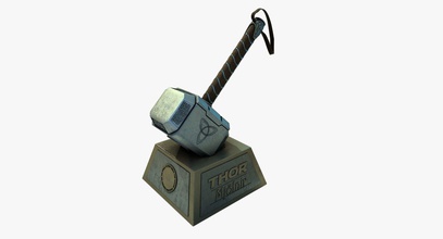 thor hammer mjolnir out textures print model avengers printable martillo 3d games toys game accessories 3d print model - Mito3D