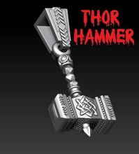 thor hammer pendant scandinavian jewelry anhaenger silver mythlogy mjolnir captainamerica pendants 3d print model - Mito3D