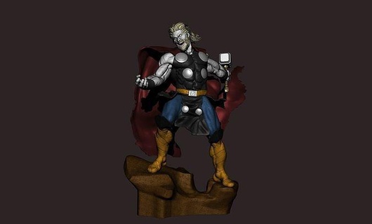 thor superhero marvel collectibles art toy artoy avengers sculptures 3d print model - Mito3D