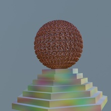 espina pelota 3d imprimible modelo decoración propósito Arte 3dmodel matemático 3d print model - Mito3D