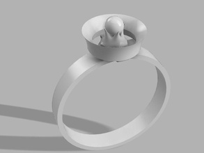 thorn pearl ring jewelry jewel rings beauty beautiful life story 3d print model - Mito3D