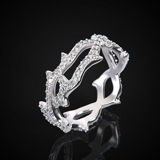 espina anillo diamantes oro hombre joyería joya plata aniversario Boda compromiso regalo anillos 3d print model - Mito3D
