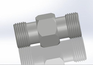 dişli erkek bağlayıcı hidrolik sanayi vinç ekskavatör mühendislik mekanik kaldırma konu konik bakım raccord birlik baskı basınç tüp bağ bilim 3d print model - Mito3D