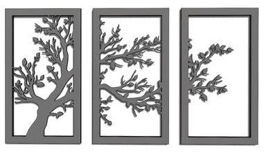three-dimensional painting - autumn tree illustration design art desktop decoration nature image science scientific picture frame sculptures 3d print model - Mito3D