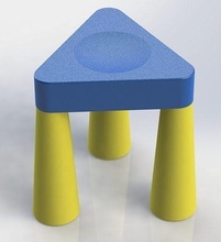 three-legged puzzle stool legs 3d seal roskladnaya children private kindergarten plastic constructor motor skills child play games toys 3d print model - Mito3D