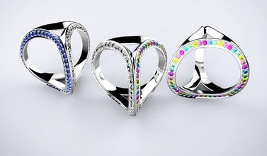 anneaux bague gemmes diamant bijoux gemme pierres précieuses diamants vêtements or calcul brillant 3d impression cnc imprimable conception 3d print model - Mito3D