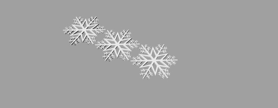 three snowflake ornaments ornament snow ice flake winter christmas holiday freeze xmas santa cold art sculptures 3d print model - Mito3D