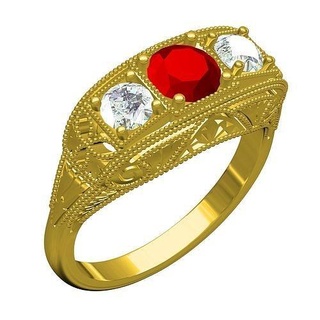Roca Arte deco compromiso anillo joyería joya oro precioso platino imprimible plata diamante 3d canalla diseño personalizar anillos 3d print model - Mito3D