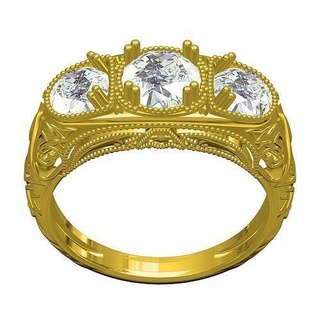 Stein Kunst Deko Ring 2 Gold Schmuck Juwel wertvoll Platin druckbar Silber Diamant 3d cad Design anpassen Sith Ringe 3d print model - Mito3D
