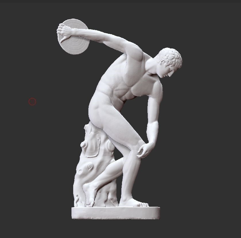 lanceur de modèle 3d art la statue sculpture pierre sculpturale olympiade sculptures 3D print model - Mito3D