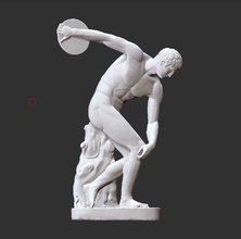 lanceur de modèle 3d art la statue sculpture pierre sculpturale olympiade sculptures 3d print model - Mito3D