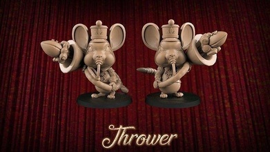 thrower player fantasy football toy game miniature 3d 3dsculpture gametoys miniatures mouse bloodbowl gamers play games toys board 3d print model - Mito3D