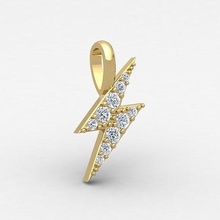 trueno pequeña pendiente 3d modelo joya compromiso Boda joyería diamante imprimible anillo oro enganchar Moda libra esterlina blanco brillante solitario belleza anillos colgantes 3d print model - Mito3D