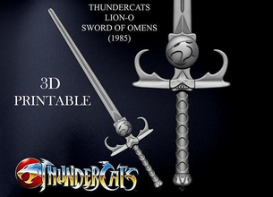 thundercats spada presagi lion figura azione giocattolo Leone ljn battaglia Vintage arma accessorio Giochi giocattoli 3d print model - Mito3D