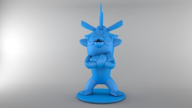 thwackey pokemon 3d arquivo de impressão jogos-brinquedos a arte brinquedo divertido bonito grookey swordandshield nintendo anime japonês 3dmodel 3dprint jogos brinquedos 3d print model - Mito3D