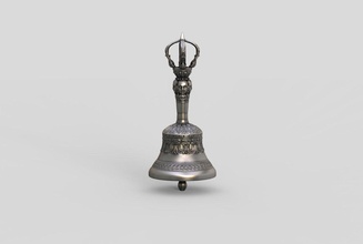 tibetano buddista nascondere dorje meditazione campana ottone tradizionale bronzo arte buddha passatempo fai mano utensili 3d print model - Mito3D