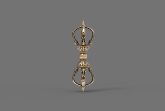 a tibetan vajra dorje antique precious brass yoga cooper meditation vazra diamond hobby diy hand tools 3d print model - Mito3D