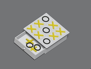tictactoe planche Jeux doigt pied jouets 3d print model - Mito3D