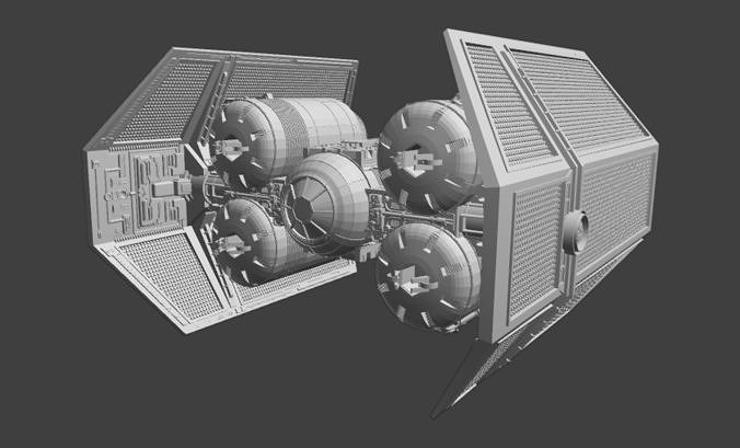 corbata ca castigador caza estelar 3d modelo guerra galaxias aislado equipo moderno tecnología electrónica maquinaria herramienta acero computadora contemporáneo blanco plastico astronomía física ciencias 3D print model - Mito3D