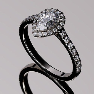 tiff style bague gemme bijou bijoux mode argent diamant imprimable brillant or beauté anneaux engagement 3d print model - Mito3D