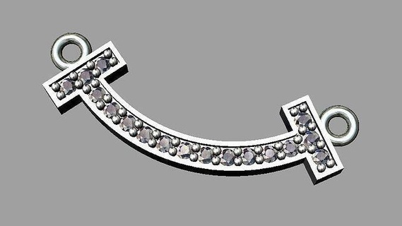 tiffany smile pendentif bijoux colliers pendentifs tiffany sourire sourire tiffany luxe or gemme imprimable pendentif diamant mode conception argent précieux 3d print model - Mito3D