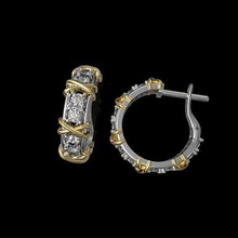 tiffany jewel fashion gem jewelry brilliant gold earring brillant beauty printable diamant earrings 3d print model - Mito3D