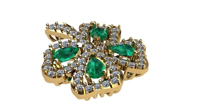 tiffany 4 trevo colar jóias 4leaf ouro diamante brillant brillante 4leafclover colares 3d print model - Mito3D