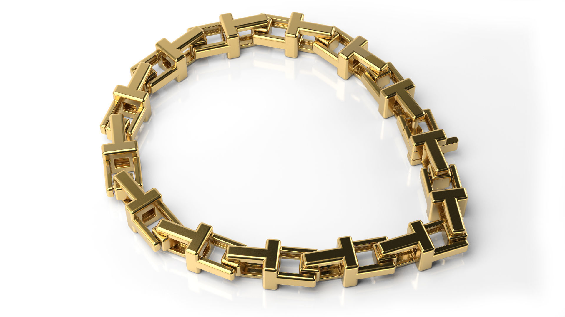 tiffany bracciale gioielli catena braccialetto 3dmodel bracciali 3D print model - Mito3D