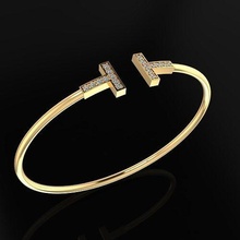 tiffany t bracelet jewelry luxury elegant ring gem gold silver wedding diamond earring necklaces pendant rhinoceros accessory beauty fashion design cad jewel bracelets 3d print model - Mito3D