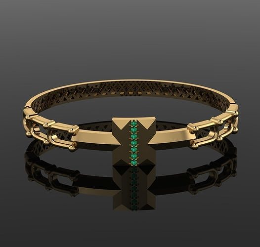 Tiffany Armband Luxus Schmuck Gold leuchtenden Mode Armbänder 3D print model - Mito3D