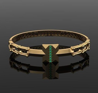 Tiffany Armband Luxus Schmuck Tiffany Armband Gold leuchtenden Mode Armbänder 3d print model - Mito3D