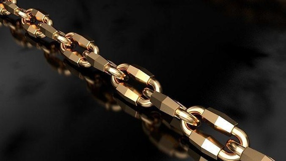 tiffany catena collegamento sfaccettato gioielleria collana moda lusso pendente argento oro braccialetto gioiello braccialetti collane 3d print model - Mito3D