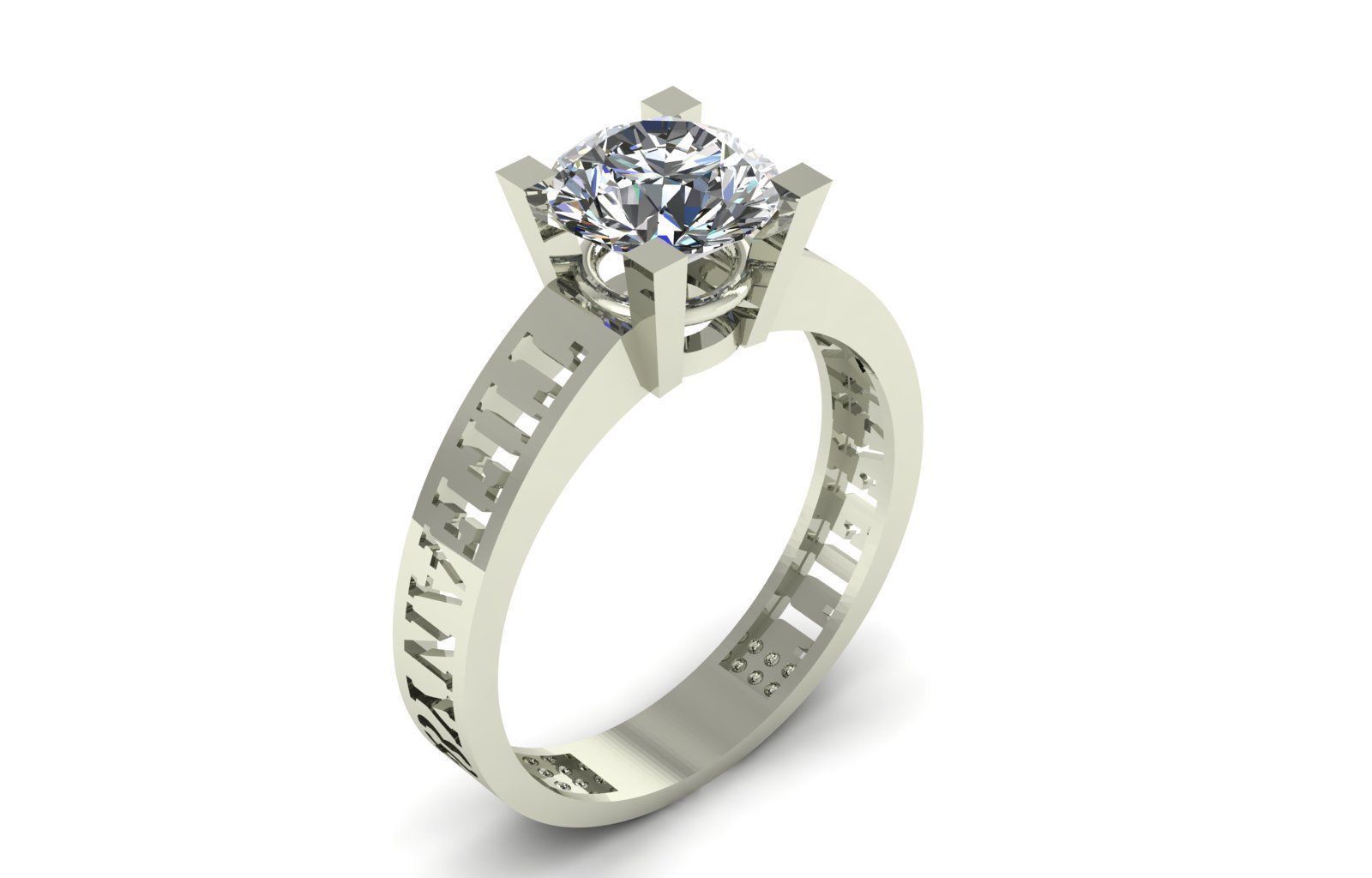 tiffany co anillo tiffany compañia joyería joya moda diamante plata bvlgari brillante oro compromiso anillos 3D print model - Mito3D