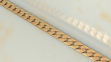 tiffany randstein verknüpfung kette armband halskette gold silber anhänger druckbar mode kubanisch kettenglied armbänder schmuck 3d print model - Mito3D