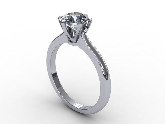 Tiffany Diamant Ring Juwel Engagement Hochzeit Schmuck Silber Gold engagem Mode Sterling Anhänger Halskette Schönheit Ohrringe Ringe 3D print model - Mito3D