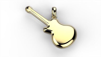tiffany gitar kolye takı mücevher elmas tifanny 3d print model - Mito3D