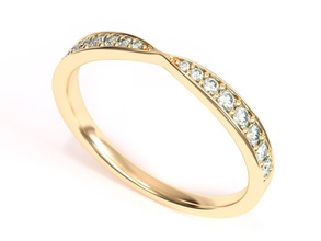 tiffany harmonia de esferas-conjunto anel diamante jóias conjunto esferas jóia definir dobre casamento platina ouro prata luxo printable 3d anéis 3d print model - Mito3D