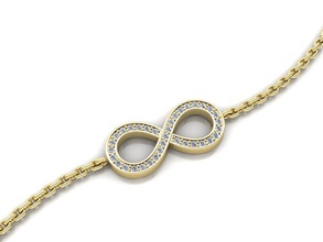tiffany infinito braclet colgante la joyería de oro plata 3d modelo comprar las pulseras 3d print model - Mito3D