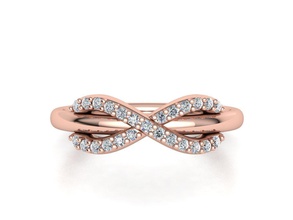 tiffany infinito anillo de diamantes la joyería los 3d impresión modelo comprar anillos 3d print model - Mito3D